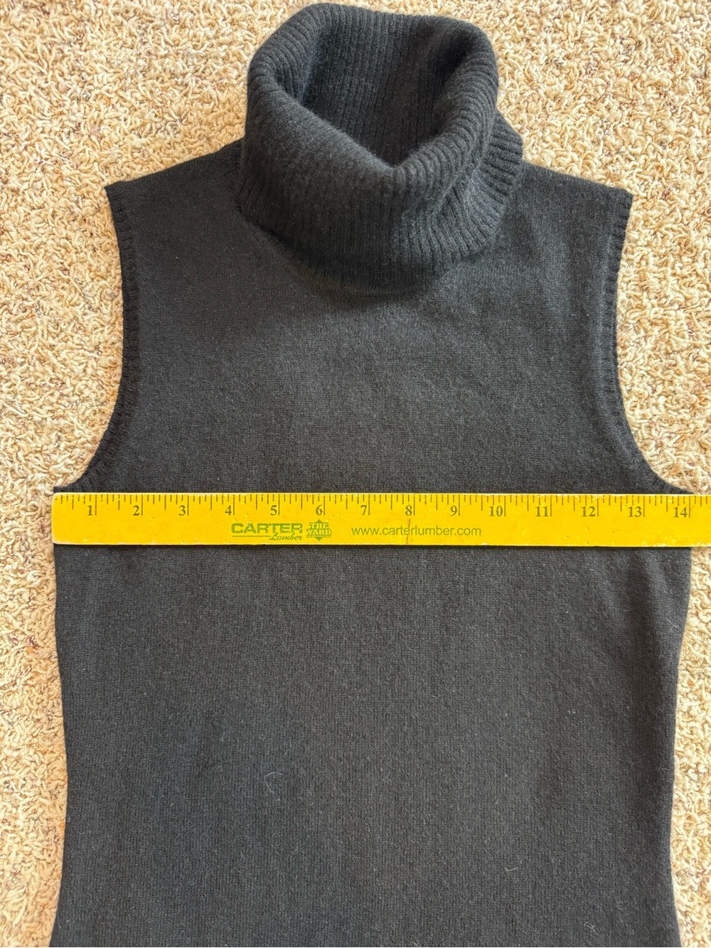 Hayden 100% Cashmere Sleeveless Turtleneck Sweater Dress Black XS - Picture 10 of 11